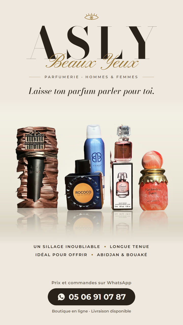 Affiche ASLY Beaux Yeux, version ivoire, format statut